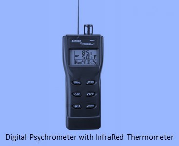 Digital Psychrometer with InfraRed Thermometer