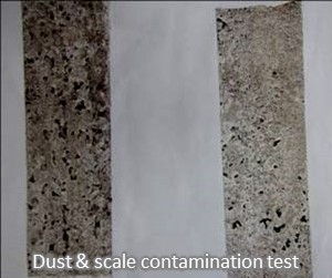 proses coating dust and scale contamination test