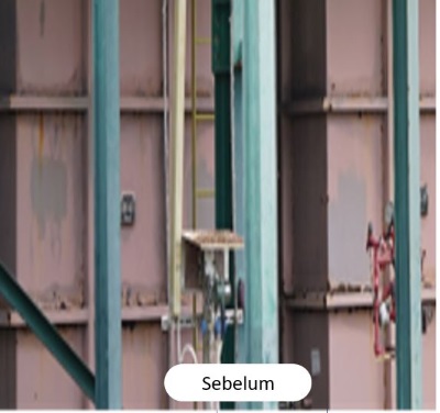 Sebelum pakai cat epocy besi tangki oli