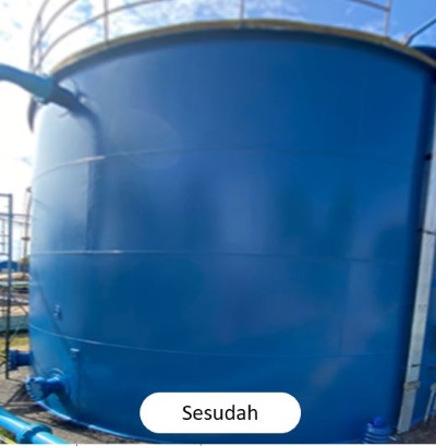 Hasil Cat Tangki Air