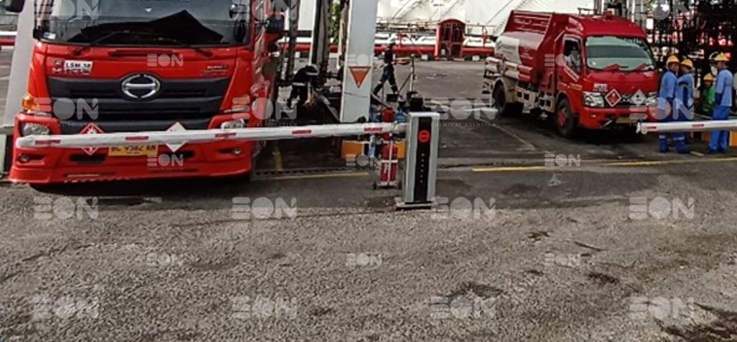 sebelum aplikasi cat marka jalan