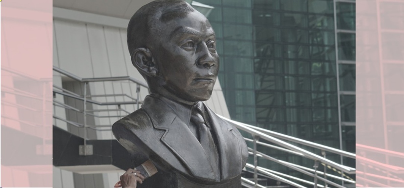 Cat metal coating patung